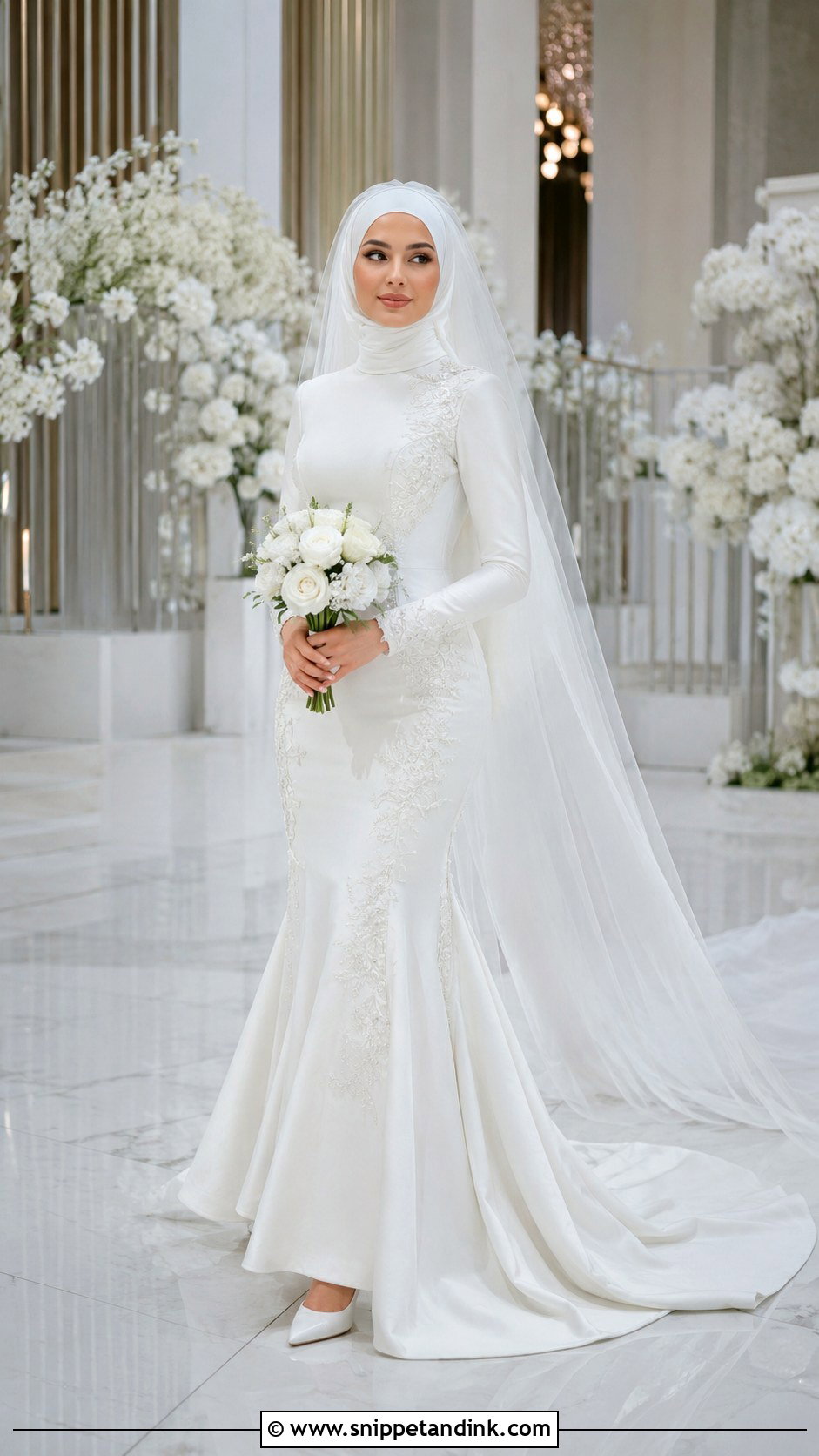 Mermaid Wedding Dress Hijab - Snippet and Ink - 35 Wedding Dress Hijab Ideas