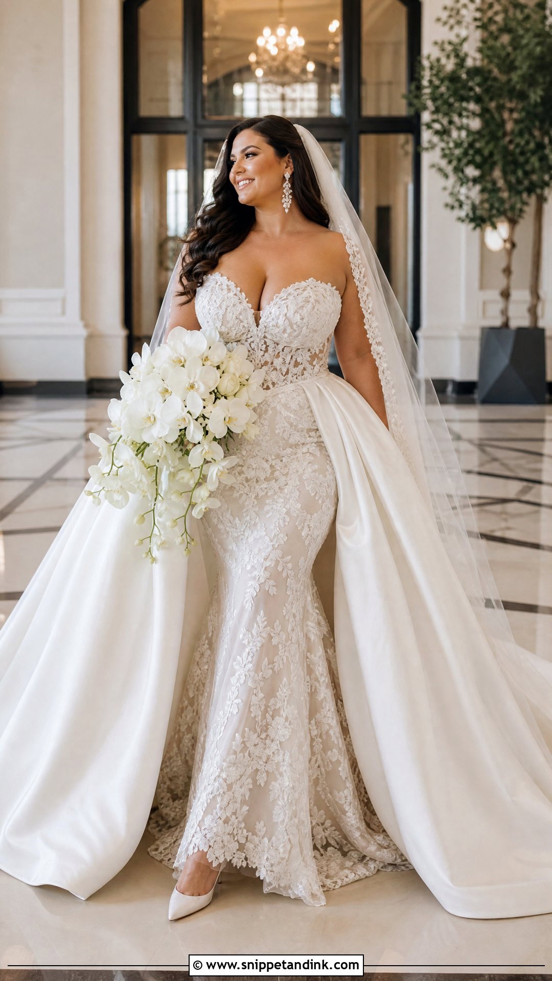 Mermaid Wedding Dress With Ball Gown Overskirt - Snippet and Ink - 20 Transforming Wedding Dress Ideas