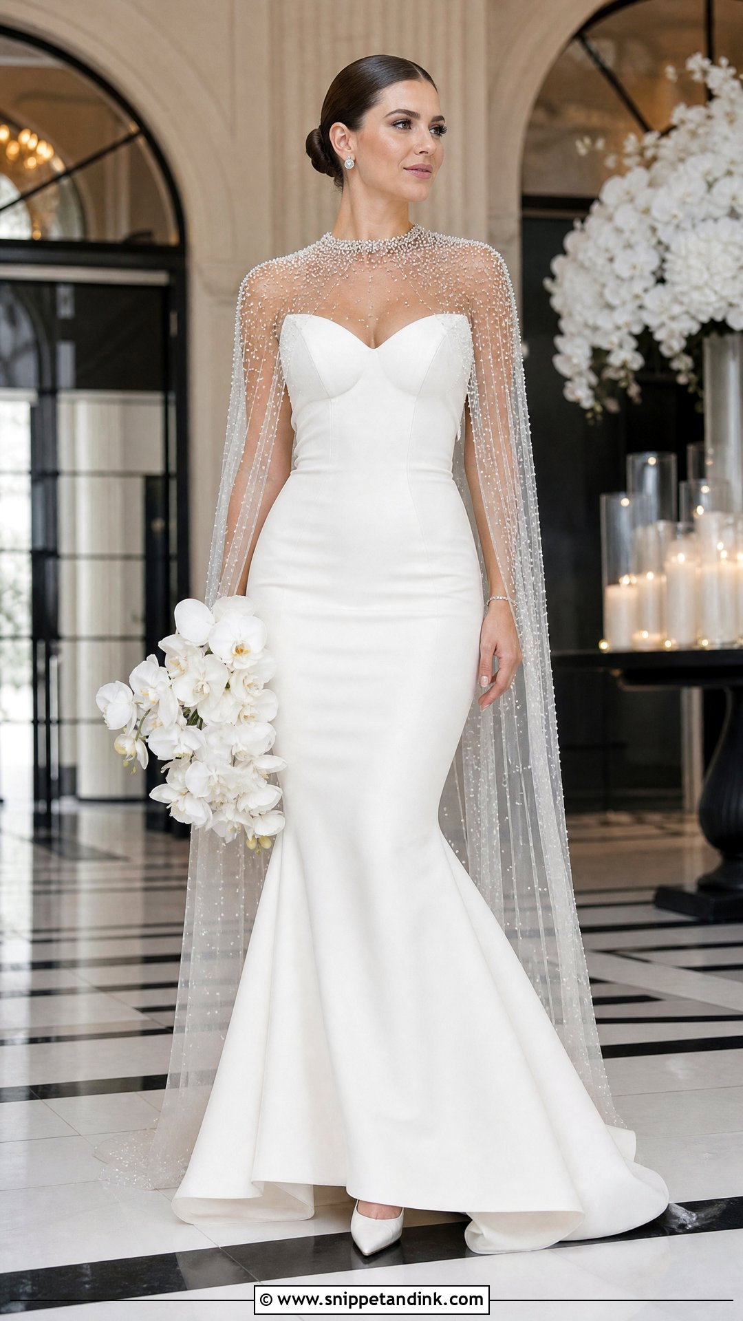 Mermaid Wedding Dress With Beaded Shawl - Snippet and Ink - 25 Wedding Dress with Shawl Ideas