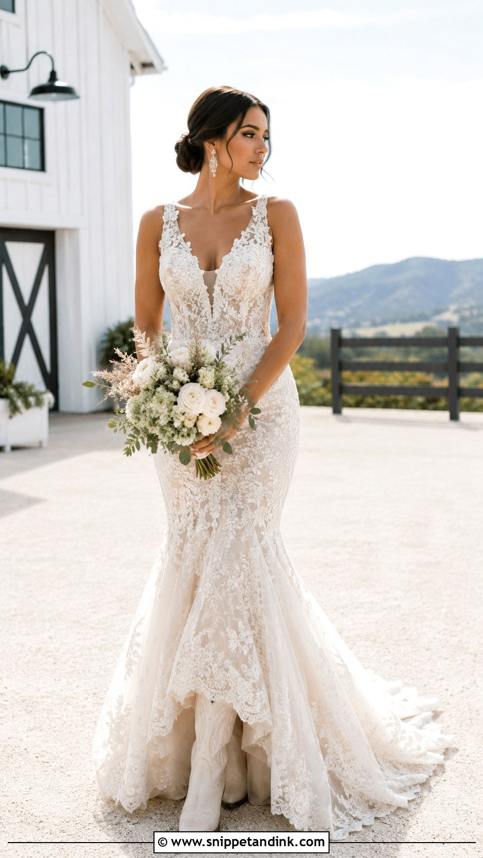 Mermaid Wedding Dress With Boots - Snippet and Ink - 25 Country Wedding Dresses with Boots