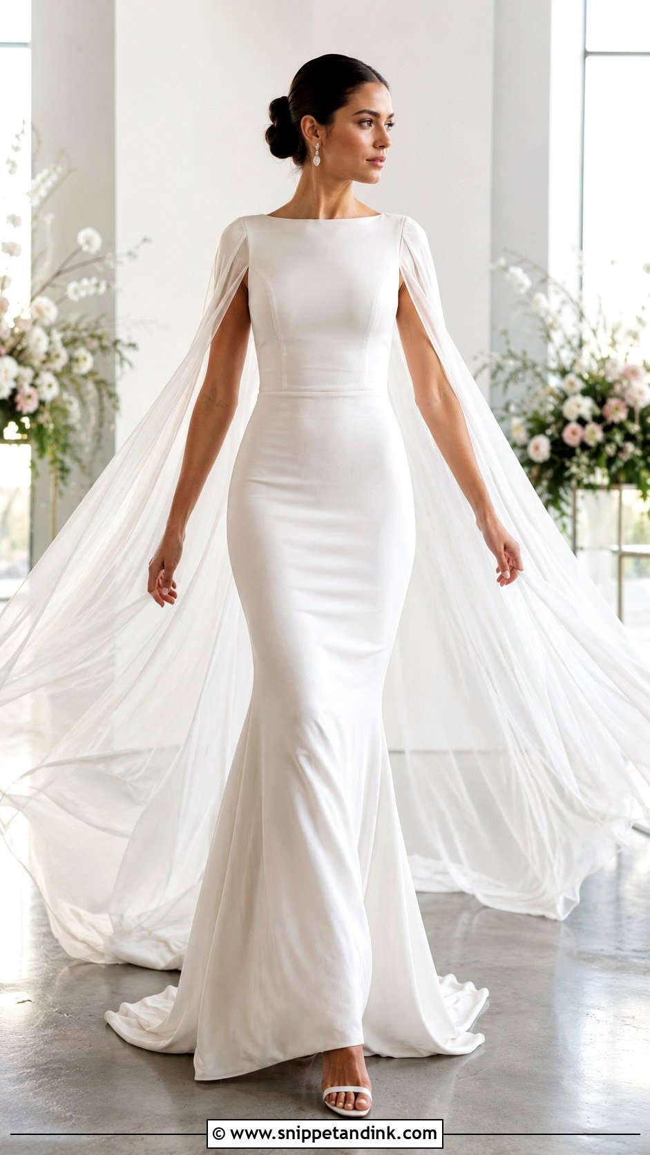 Mermaid Wedding Dress With Cape - Snippet and Ink - 25 Mermaid Style Wedding Dress Ideas