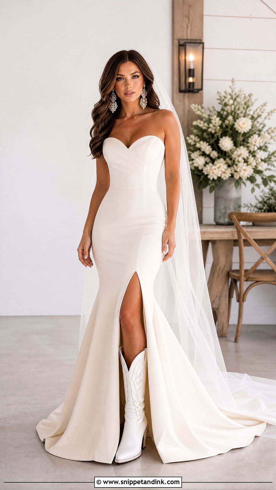 Mermaid Wedding Dress With Cowboy Boots - Snippet and Ink - 25 Wedding Dress with Boots Ideas