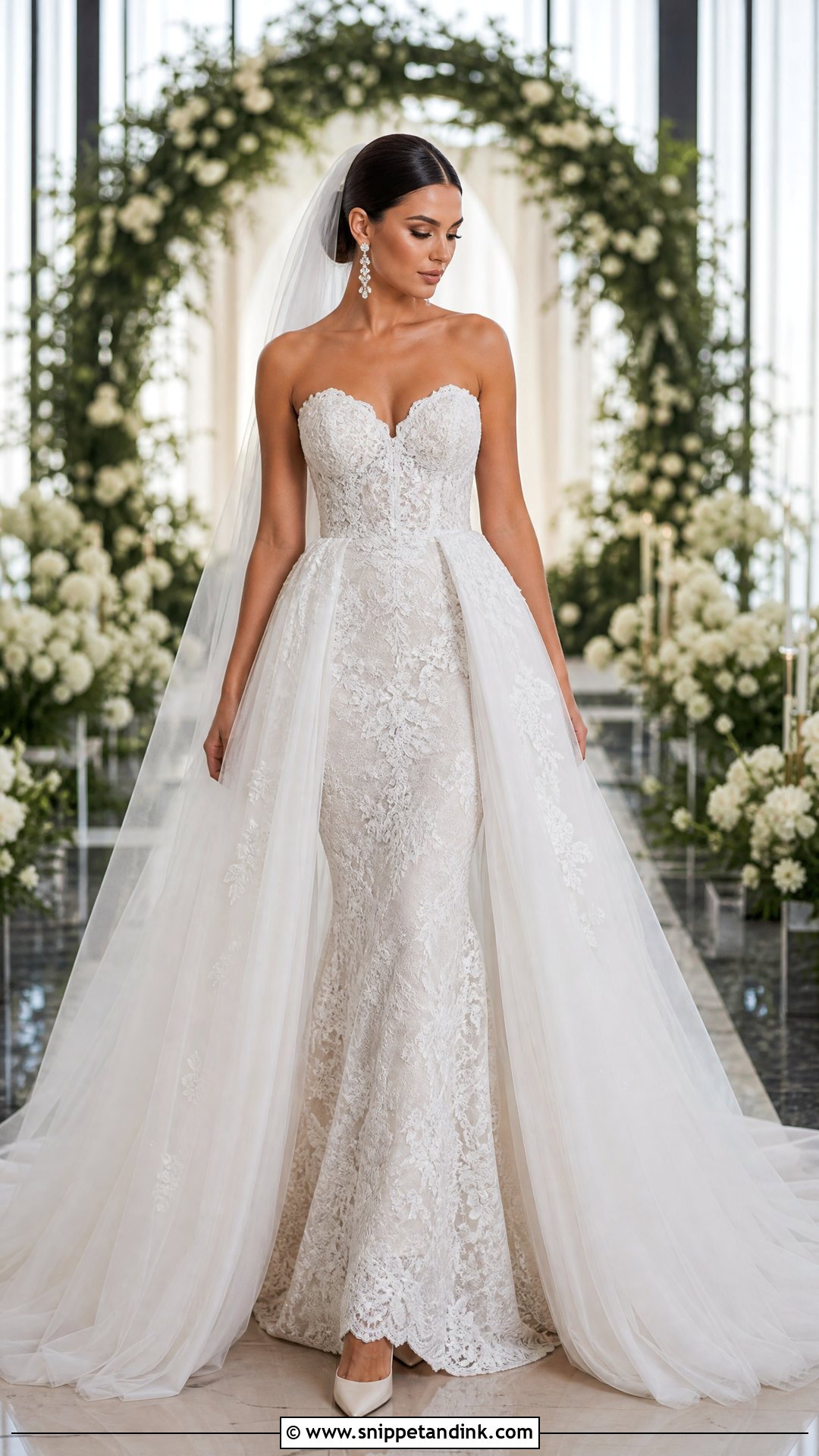 Mermaid Wedding Dress With Detachable Overskirt - Snippet and Ink - 20 Wedding Dress with Skirt Ideas