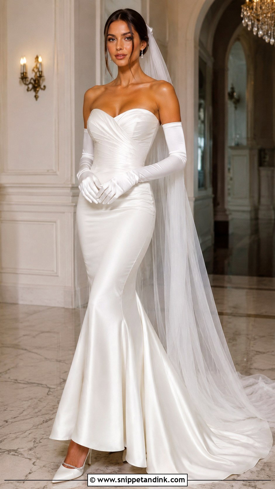 Mermaid Wedding Dress With Gloves - Snippet and Ink - 25 Wedding Dresses with Gloves