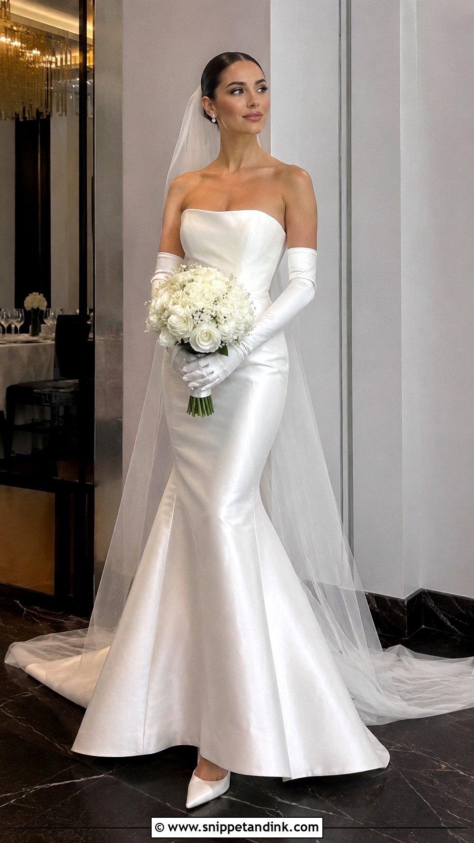 Mermaid Wedding Dress With Gloves - Snippet and Ink - 25 Mermaid Style Wedding Dress Ideas