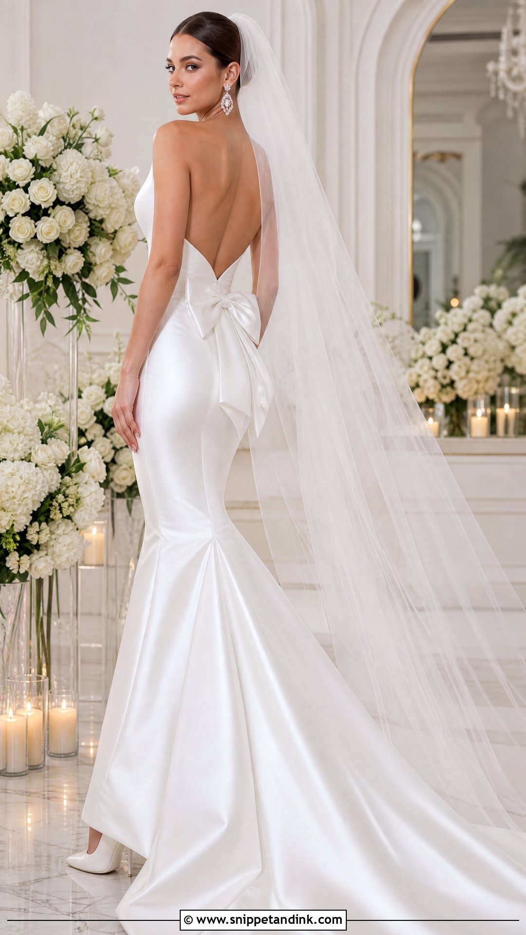 Mermaid Wedding Dress With Low Back Bow - Snippet and Ink - 20 Wedding Dress with Bows Ideas