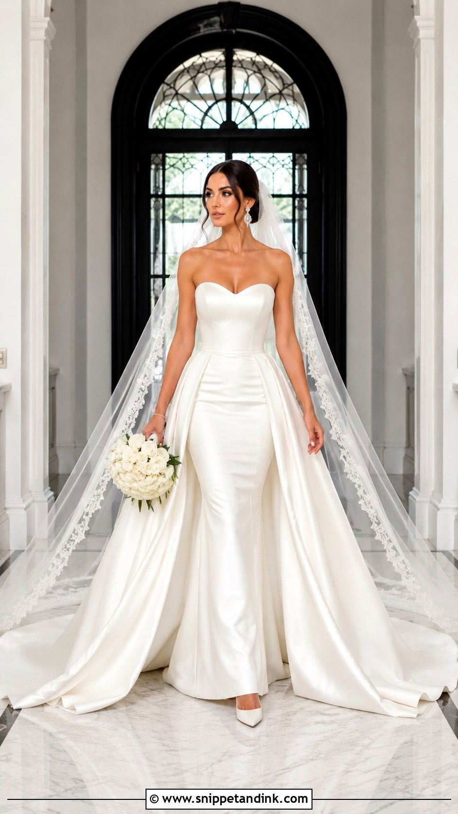 Mermaid Wedding Dress With Open Front Overskirt - Snippet and Ink - 20 Mermaid Wedding Dress with Detachable Overskirt Ideas