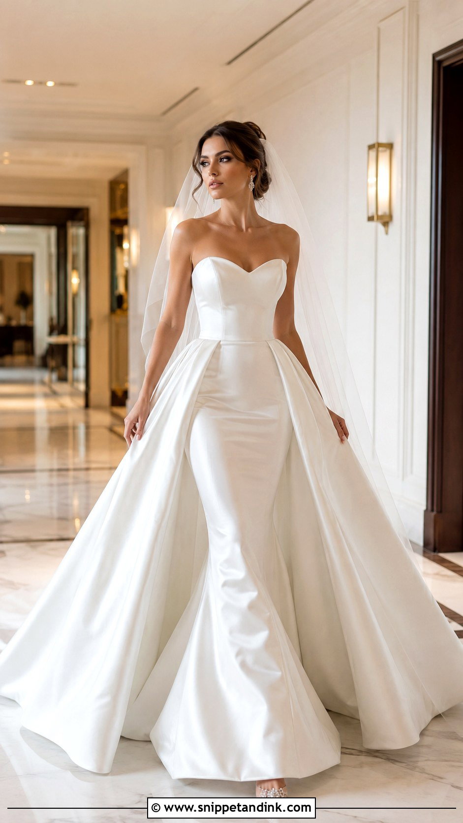 Mermaid Wedding Dress With Overskirt - Snippet and Ink - 20 Grand Wedding Dress Ideas