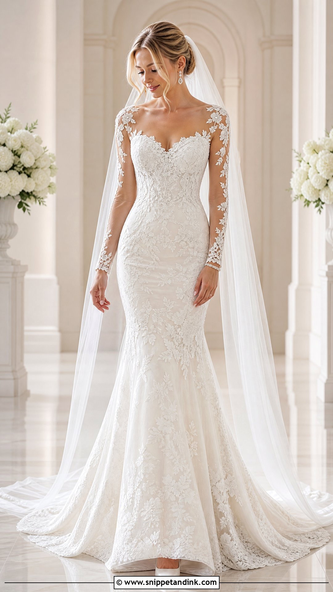 Mermaid Wedding Dress With Removable Long Sleeves - Snippet and Ink - 20 Wedding Dress with Removable Sleeves