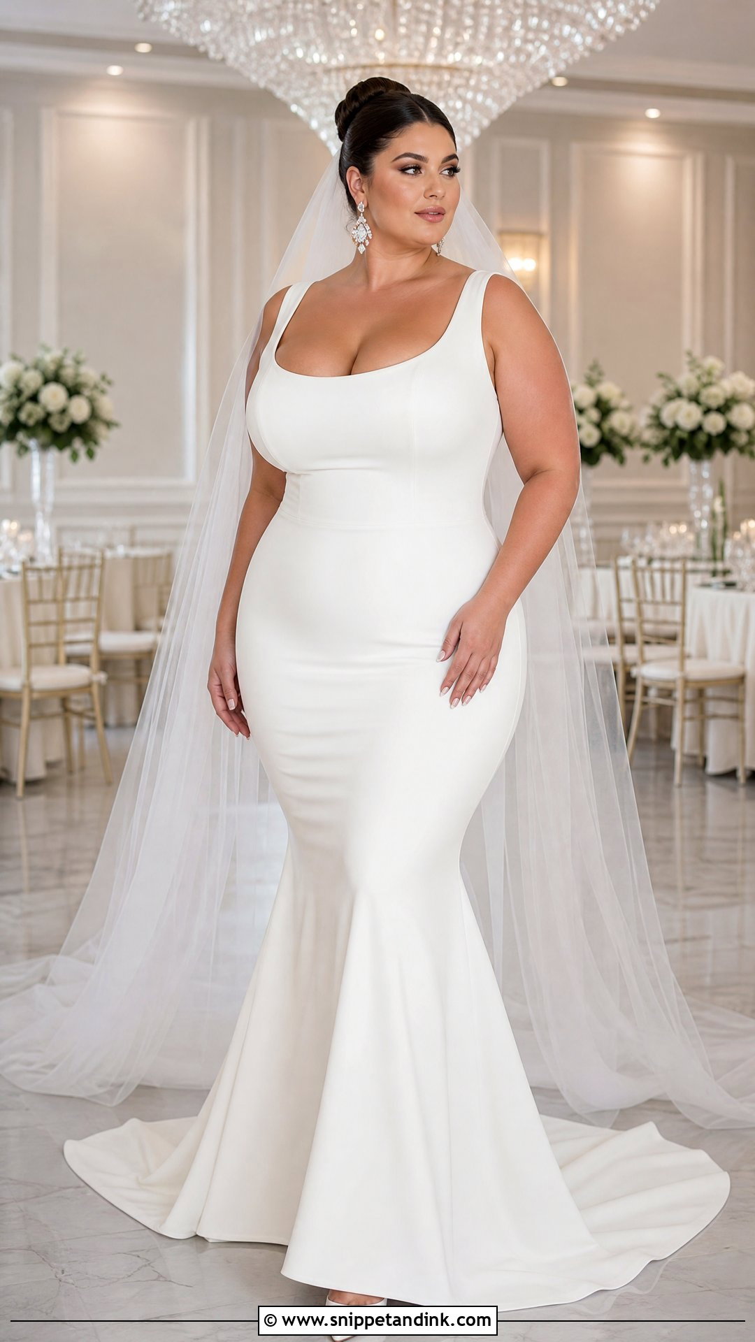 Mermaid Wedding Dress With Scoop Neck - Snippet and Ink - 25 Wedding Dresses for Big Busts