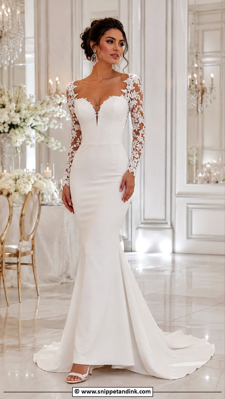 Mermaid Wedding Dress With Sleeves - Snippet and Ink - 35 Wedding Dresses with Sleeves
