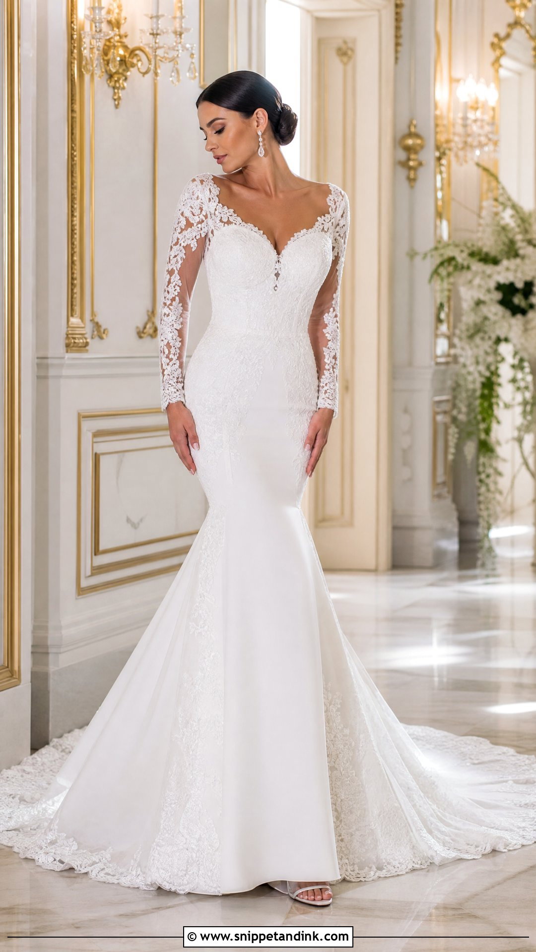 Mermaid Wedding Dress With Sleeves - Snippet and Ink - 25 Elegant Wedding Dress with Sleeves