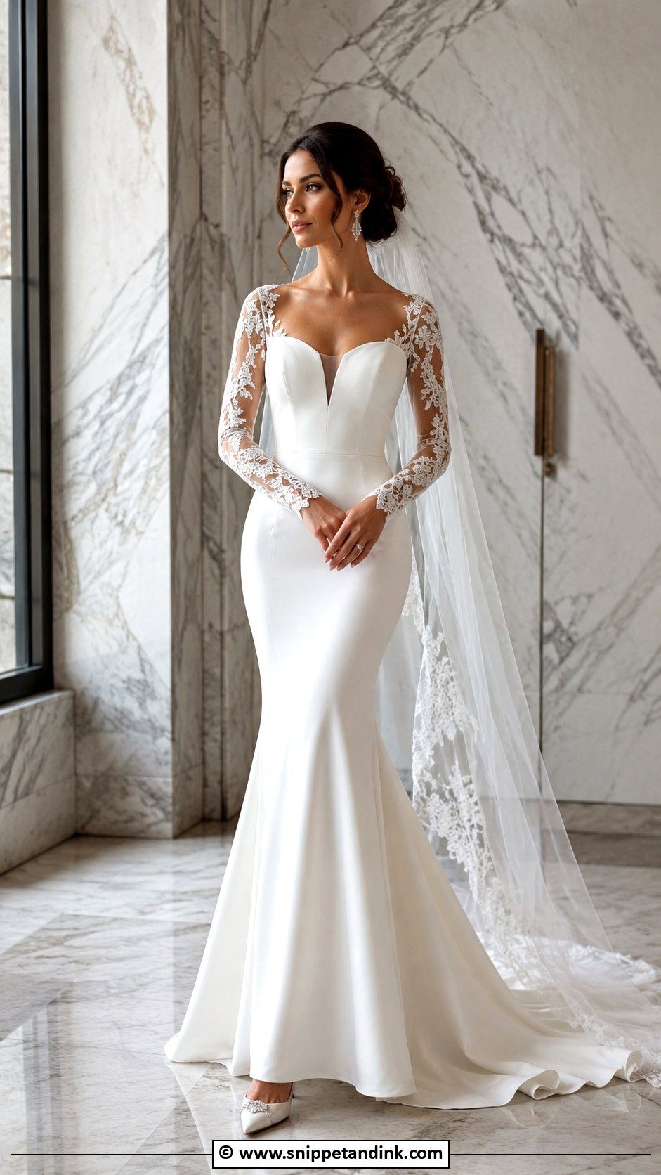 Mermaid Wedding Dress With Sleeves - Snippet and Ink - 35 Wedding Dress with Sleeves