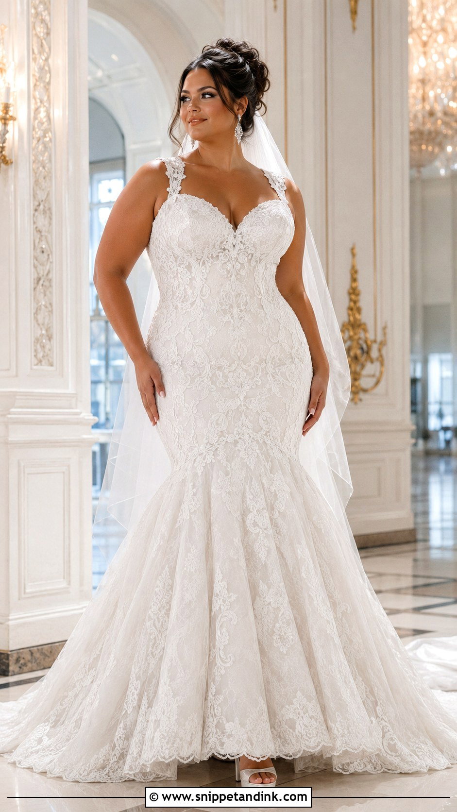 Mermaid Wedding Dress With Sweetheart Neckline - Snippet and Ink - 20 Midsize Bride Wedding Dress Ideas
