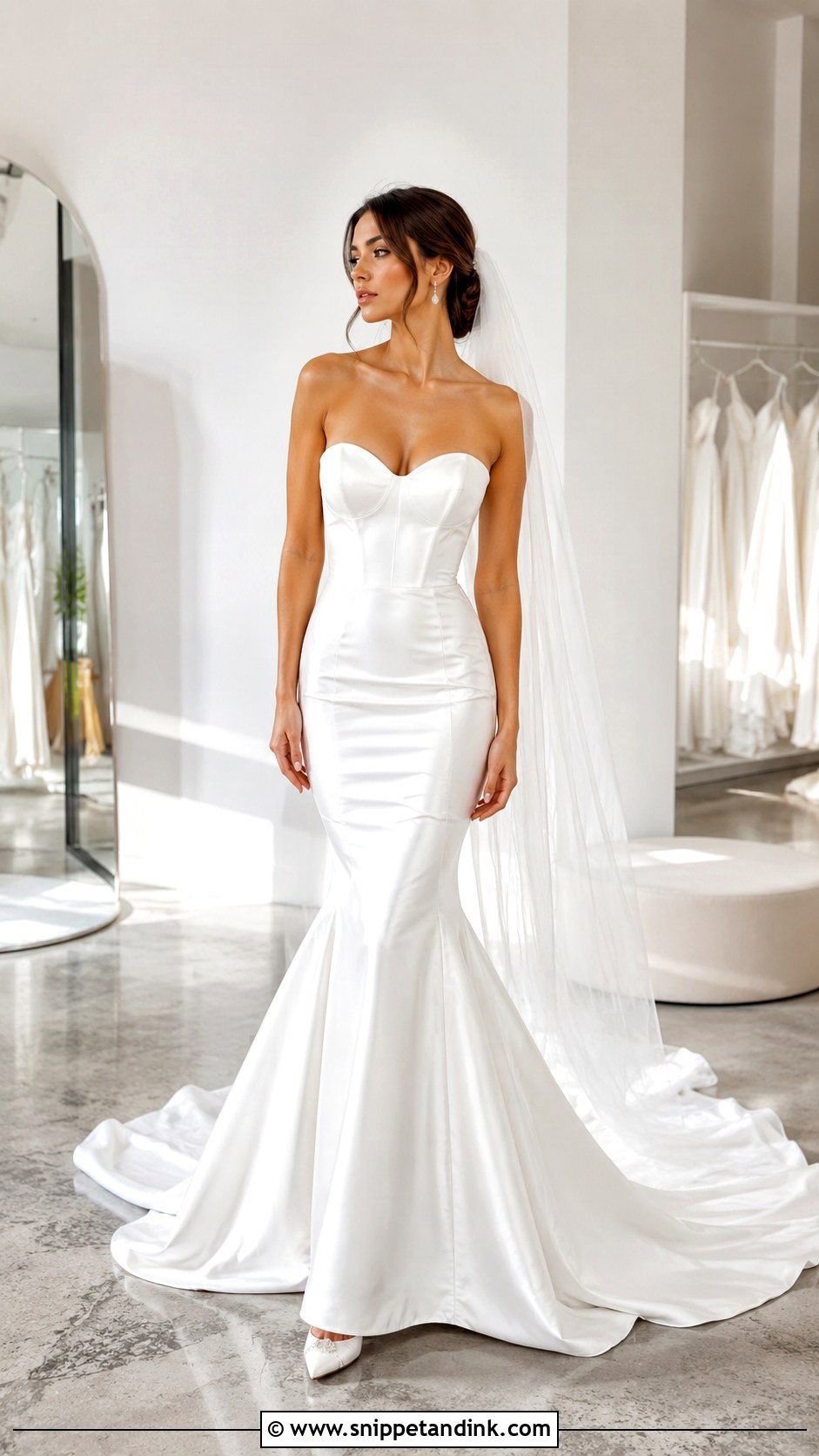 Mermaid Wedding Dress With Sweetheart Neckline - Snippet and Ink - 25 Hourglass Wedding Dress Ideas