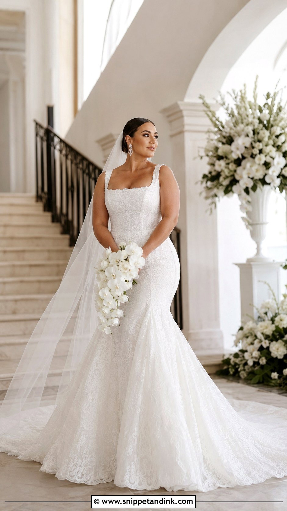 Mermaid Wedding Dress With Wide Straps - Snippet and Ink - 20 Big Bust Wedding Dresses