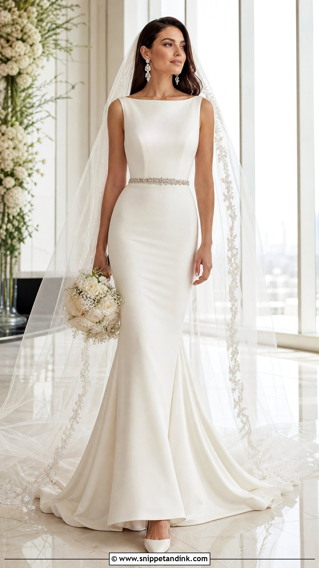 Mermaid Wedding Dress with Rhinestone Belt - Snippet and Ink - 20 Wedding Dress with Belt Ideas