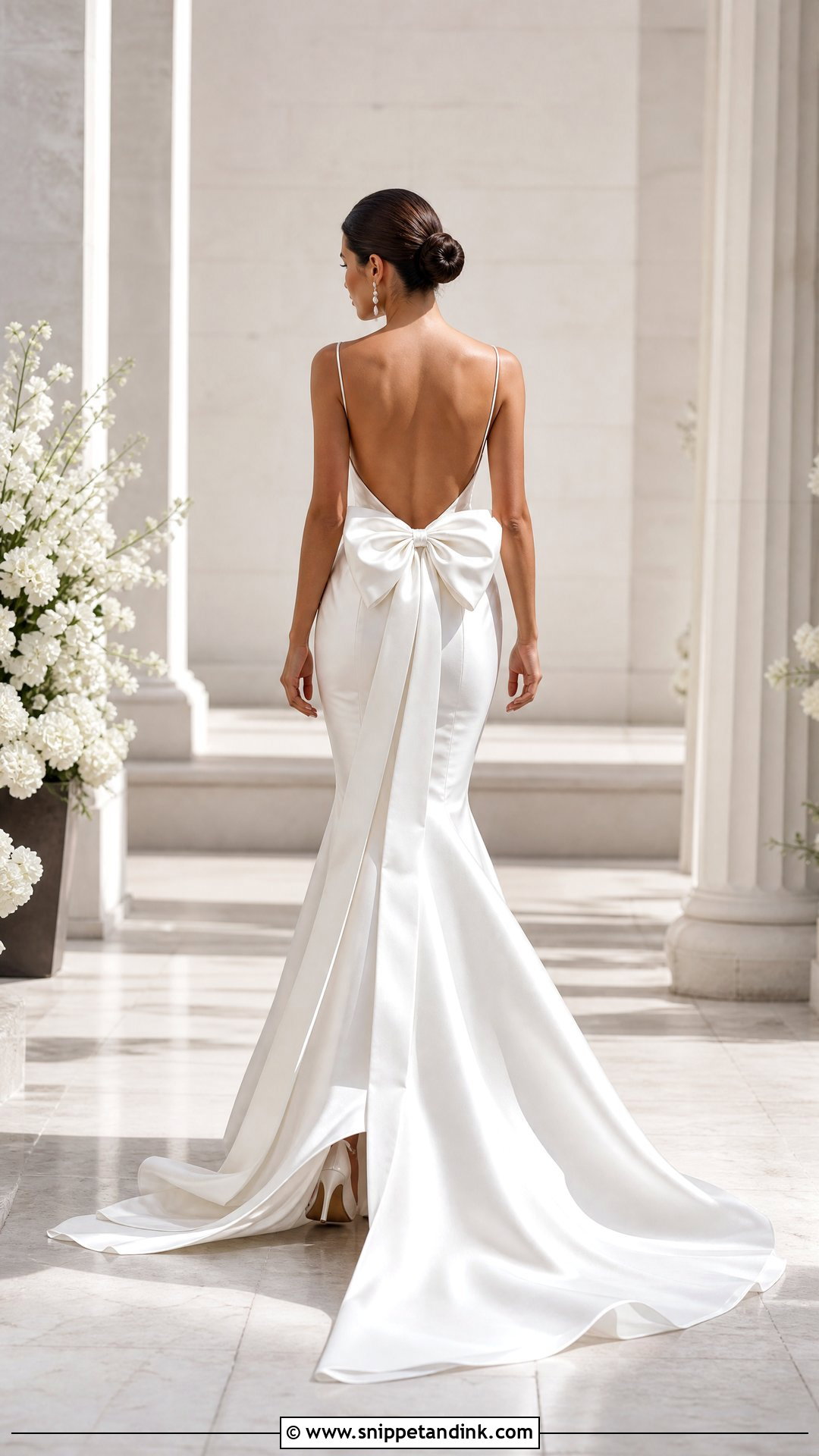 Mermaid Wedding Dress with a Bow Train - Snippet and Ink - 20 Wedding Dress with a Bow Ideas