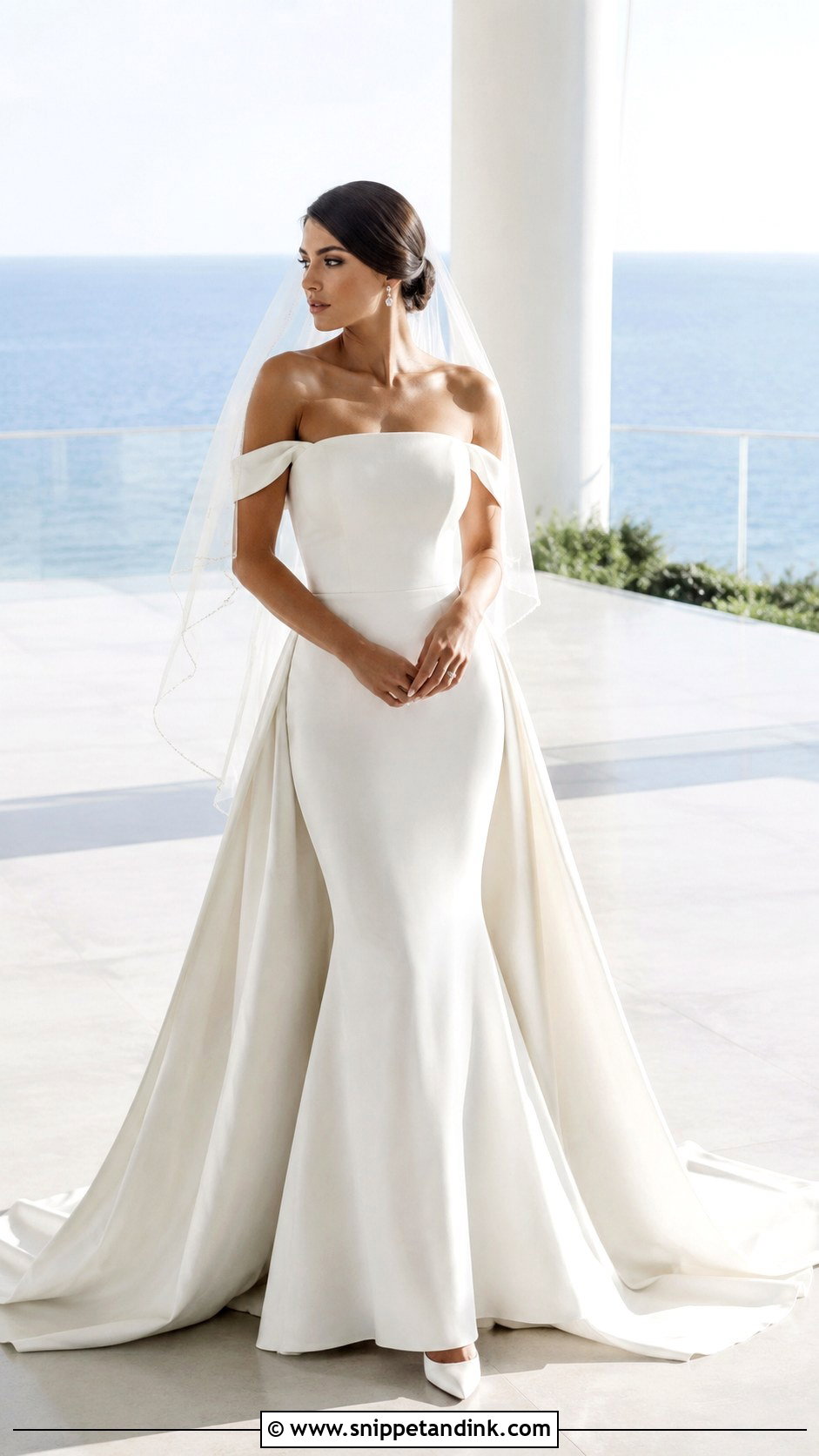 Mermaid Wedding Gown With Detachable Train - Snippet and Ink - 20 Latest Wedding Gowns Bridal Collection