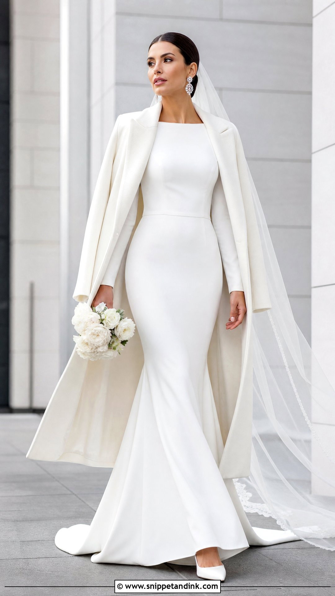 Mermaid Winter Bride Dress - Snippet and Ink - 20 Winter Bride Dress Ideas
