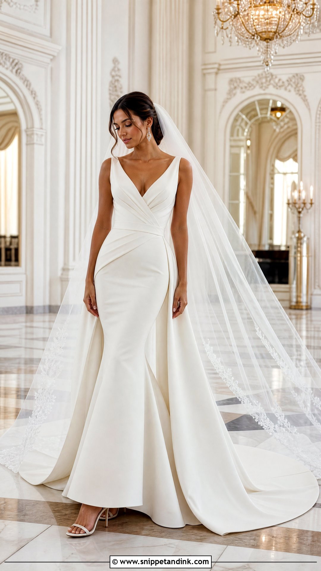 Mermaid Wrap Wedding Dress - Snippet and Ink - 20 Wrap Wedding Dress Ideas