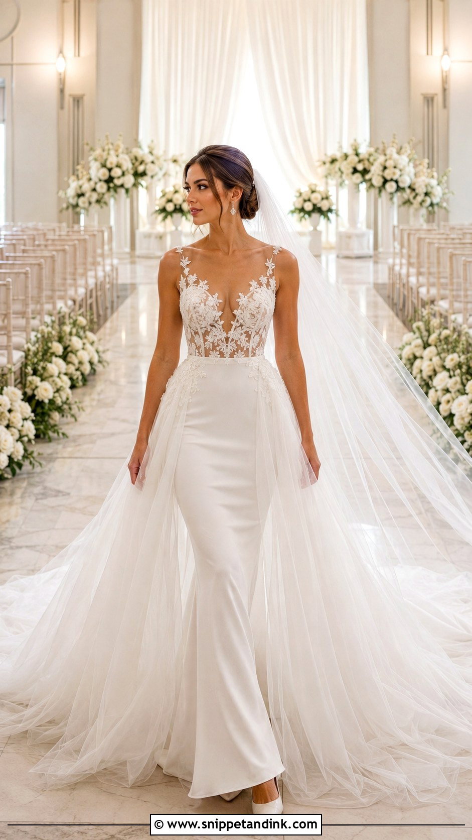 Mesh Wedding Dress With Overskirt - Snippet and Ink - 20 Mesh Wedding Dress Ideas