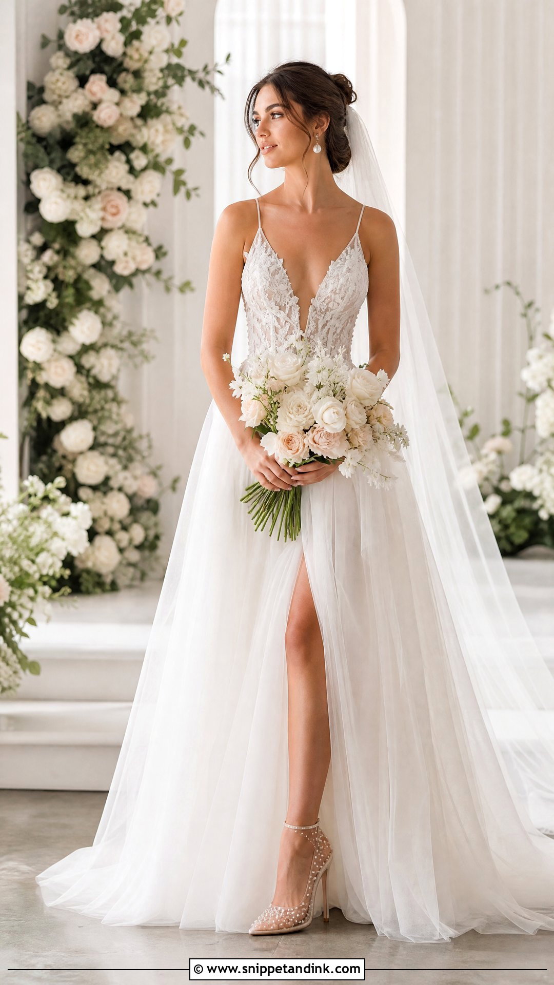 Mesh Wedding Heels - Snippet and Ink - 25 Comfortable Wedding Heels for Bride Ideas
