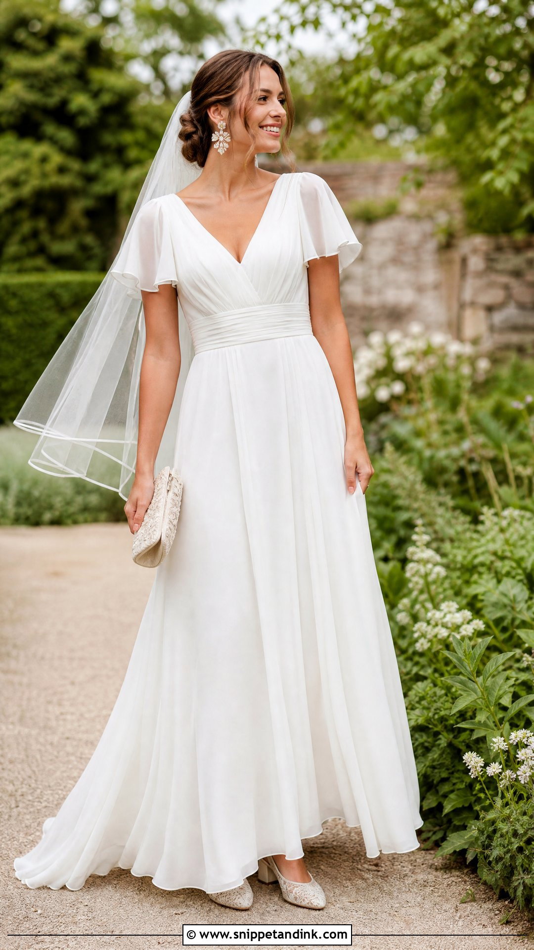 Mesh Wedding Pumps With Garden Wedding Dress - Snippet and Ink - 20 Wedding Pumps Ideas