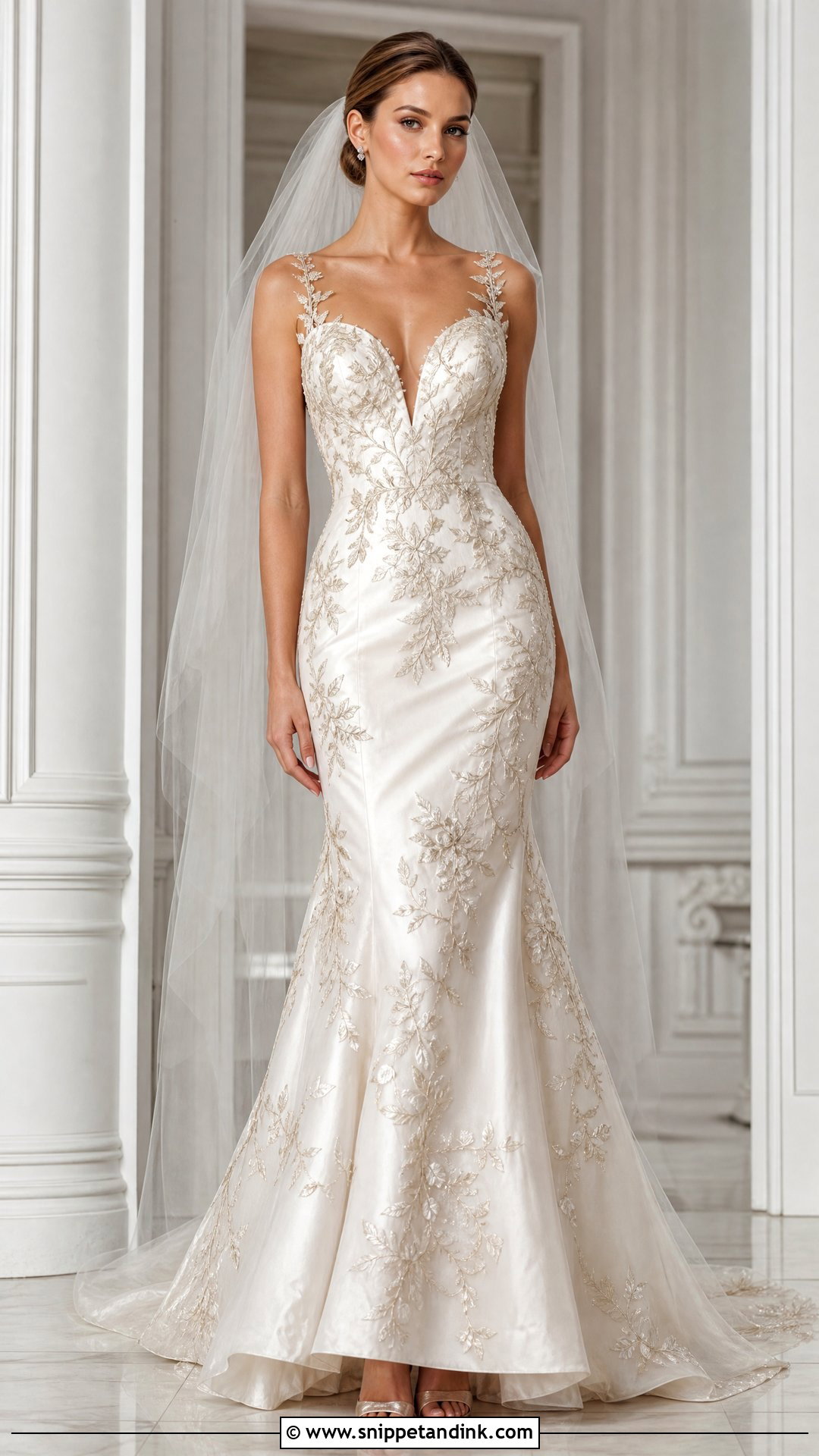 Metallic Embroidered Wedding Dress - Snippet and Ink - 25 Runway Wedding Dress Ideas