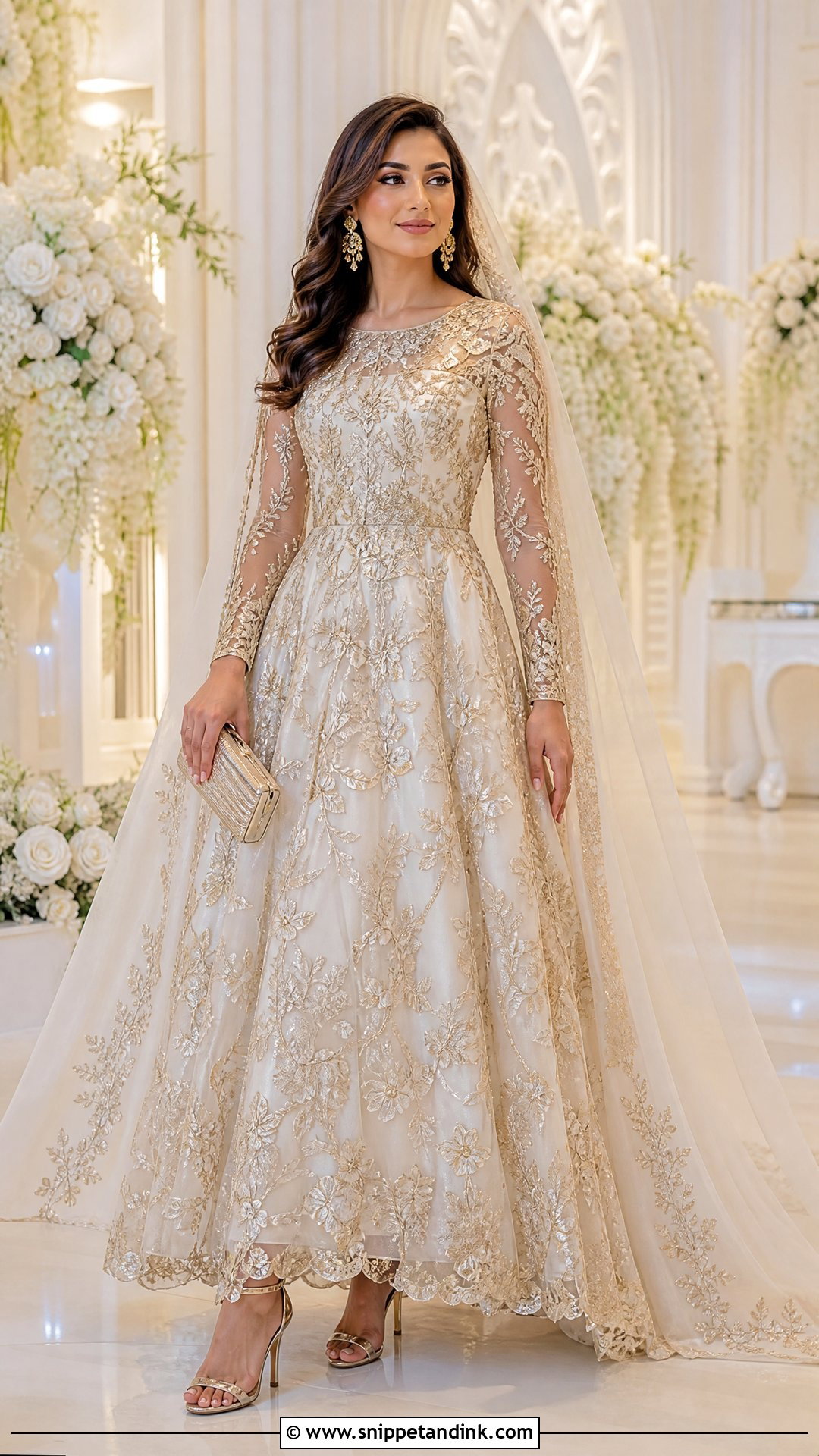 Metallic Embroidered Wedding Dress - Snippet and Ink - 20 Glamorous Wedding Dress Ideas