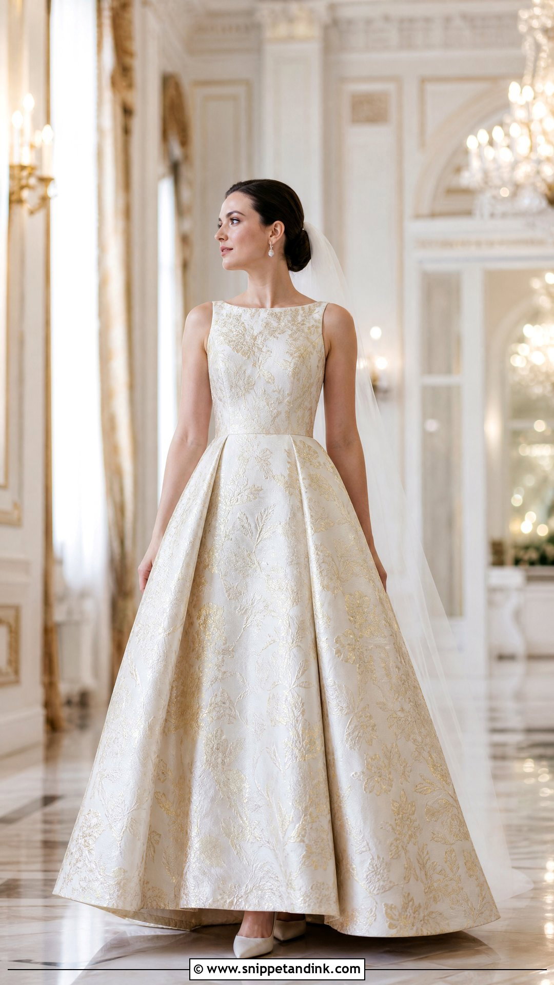 Metallic Jacquard Bridal Dress - Snippet and Ink - 20 Unique Bridal Dresses