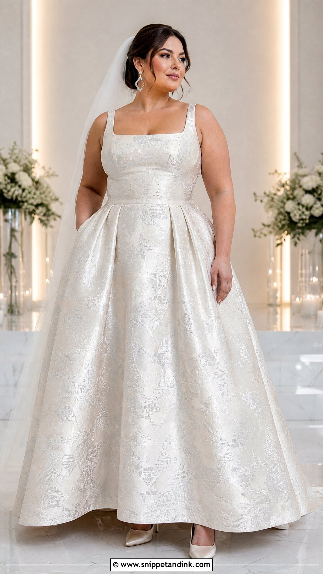 Metallic Jacquard Wedding Dress - Snippet and Ink - 20 Original Wedding Dress Ideas
