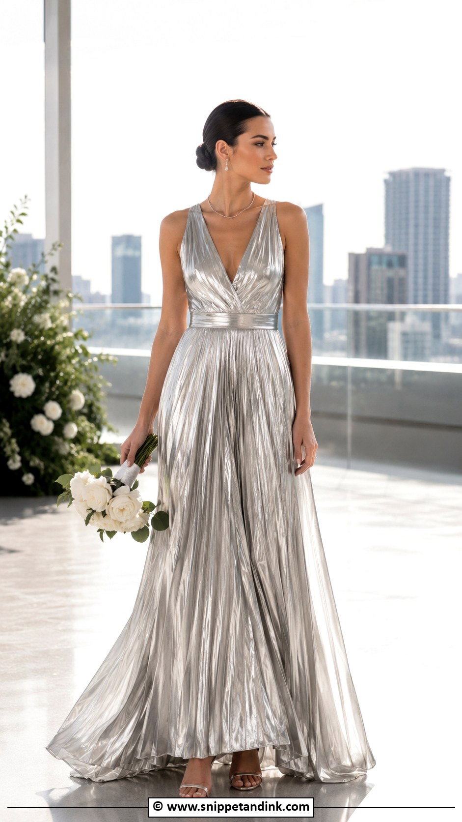 Metallic Wedding Dress - Snippet and Ink - 30 Alt Wedding Dress Ideas