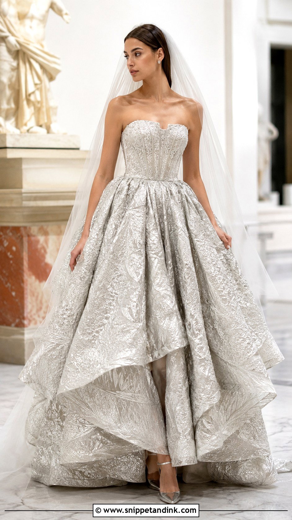 Metallic Wedding Dress - Snippet and Ink - 20 Statement Wedding Dress Ideas