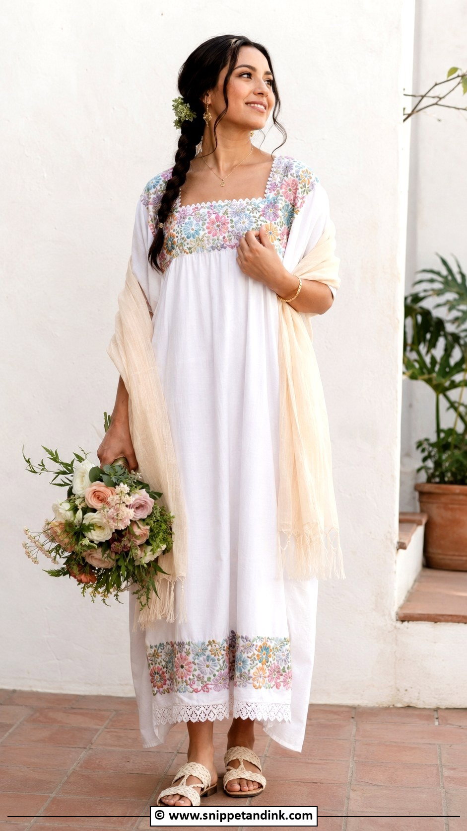 Mexican Huipil Wedding Dress - Snippet and Ink - 30 Mexican Wedding Dress Ideas