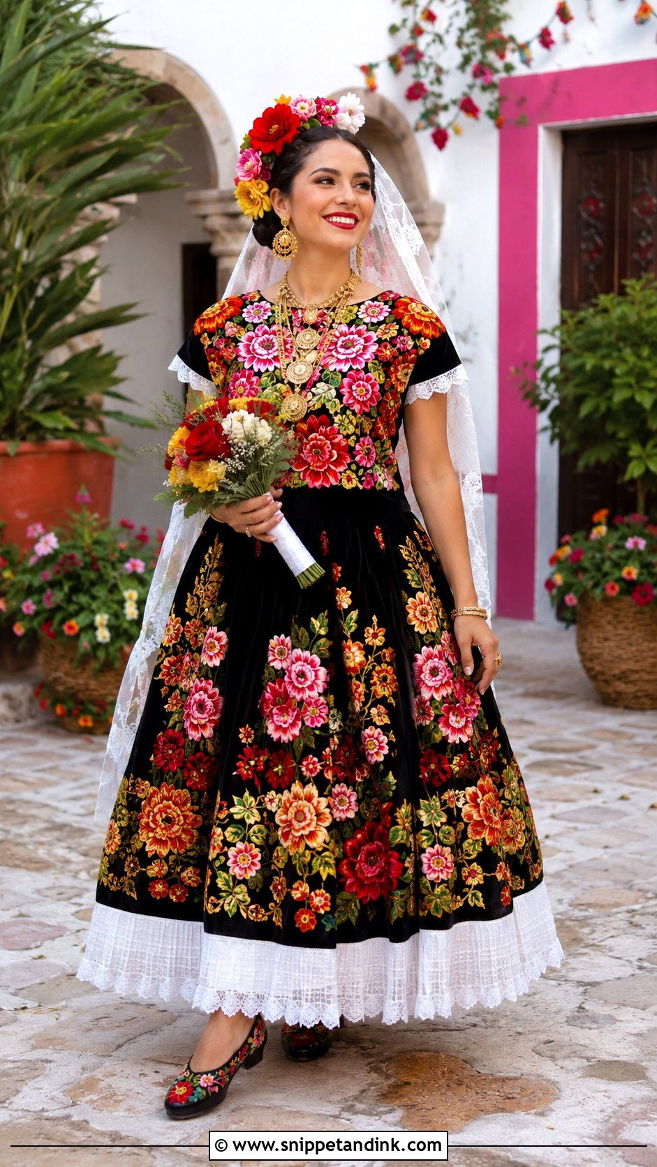 Mexican Tehuana Wedding Dress - Snippet and Ink - 30 Traditional Wedding Dresses