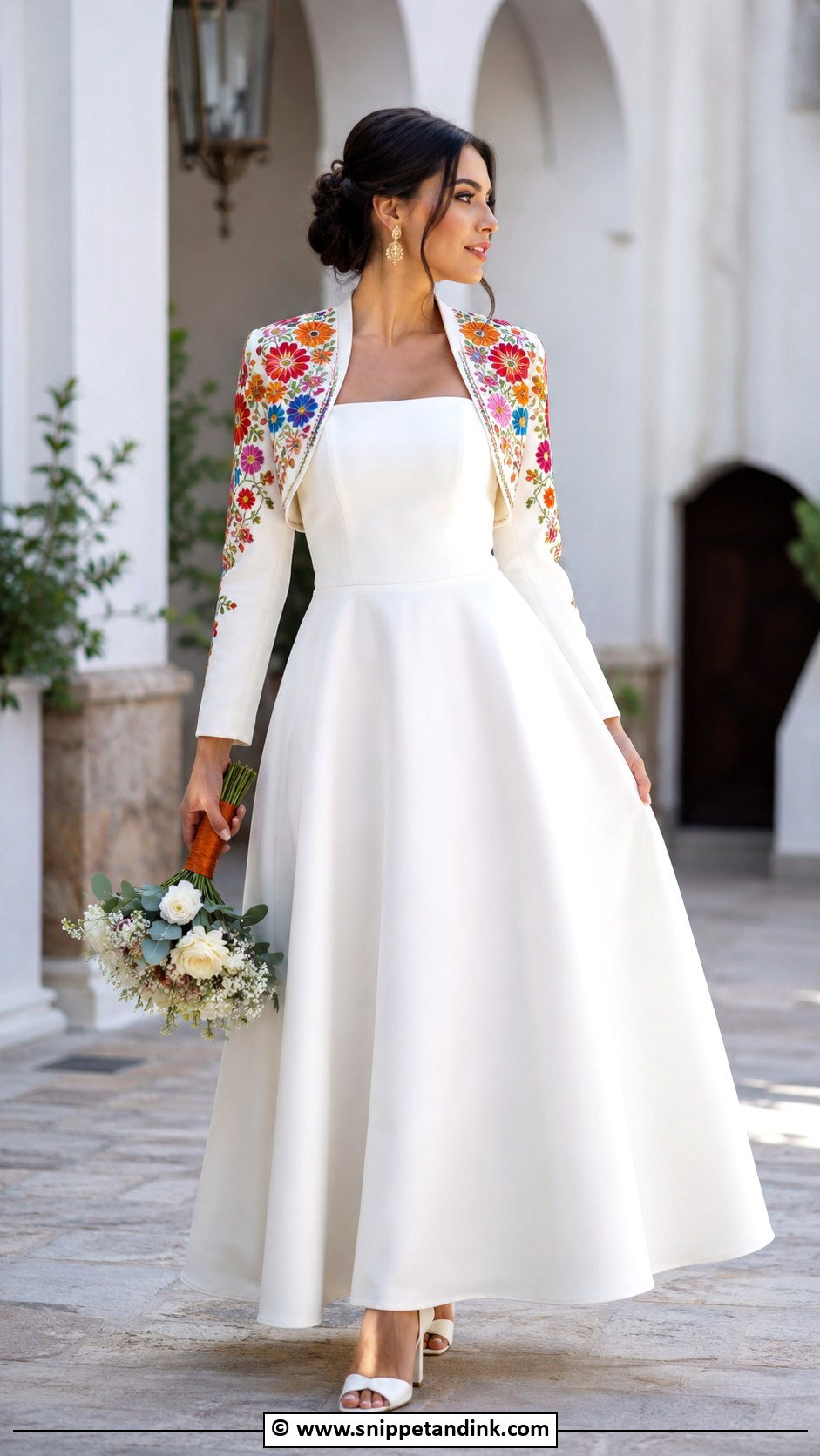 Mexican Wedding Dress With Bolero Jacket - Snippet and Ink - 30 Mexican Wedding Dress Ideas