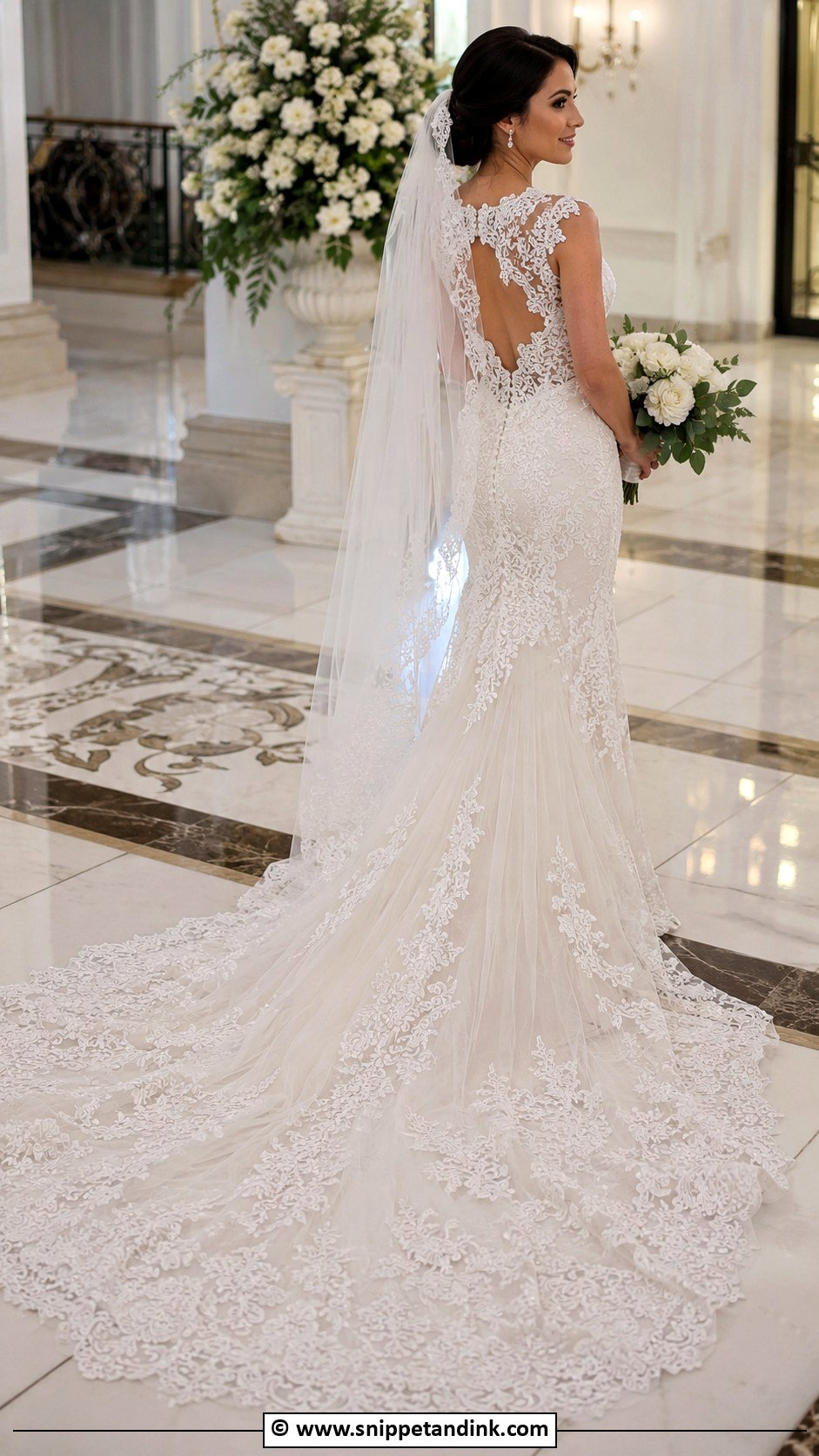 Mexican Wedding Dress With Lace Train - Snippet and Ink - 30 Mexican Wedding Dress Ideas