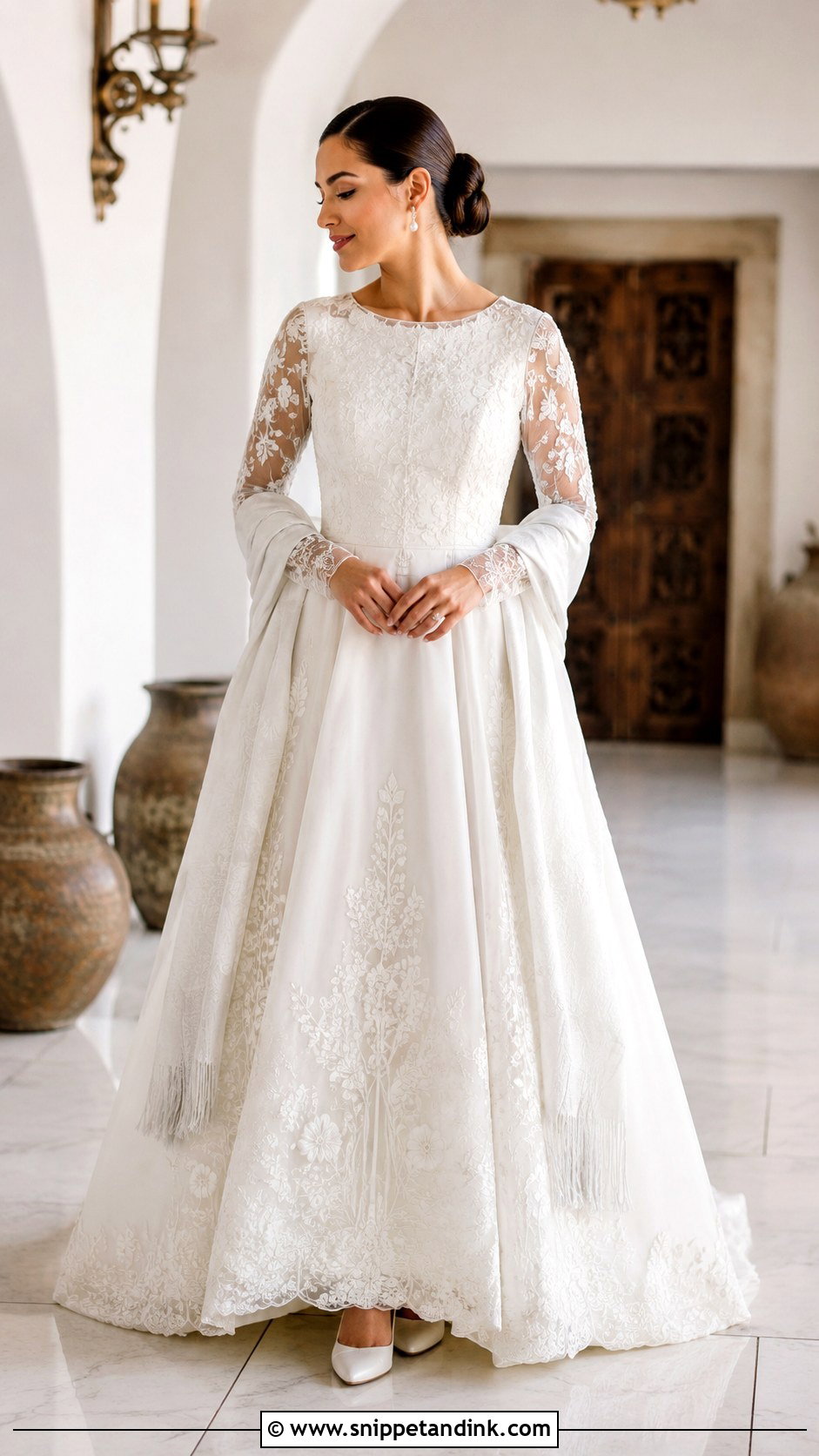 Mexican Wedding Dress With Long Sleeves - Snippet and Ink - 25 Traditional Mexican Wedding Dress Ideas