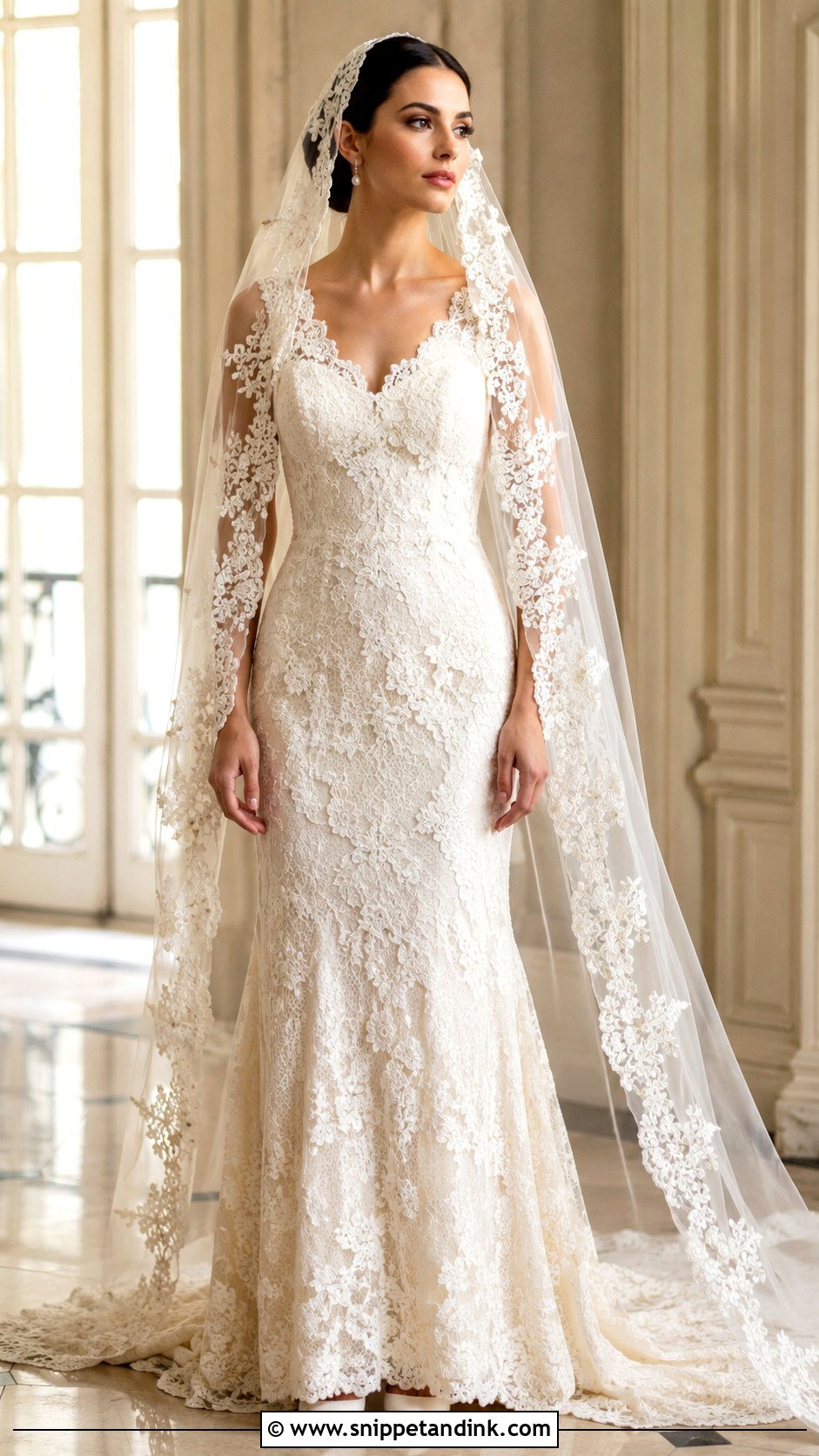 Mexican Wedding Dress With Mantilla Veil - Snippet and Ink - 25 Traditional Mexican Wedding Dress Ideas