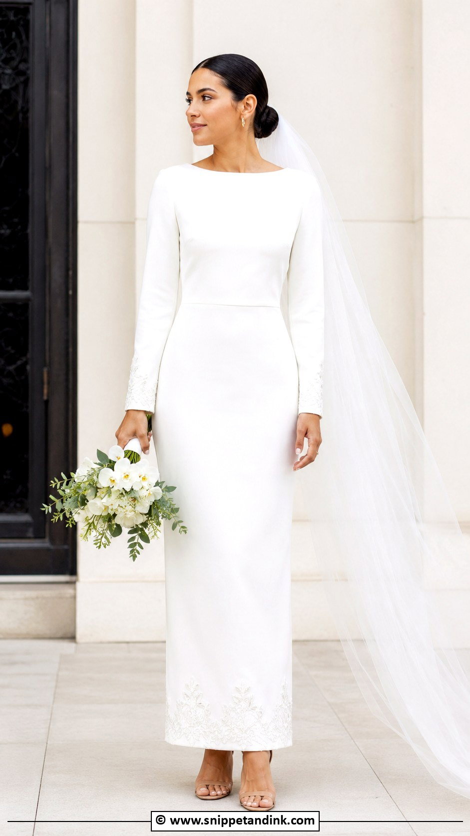 Mexican Wedding Dress With Minimal Embroidery - Snippet and Ink - 30 Mexican Wedding Dress Ideas