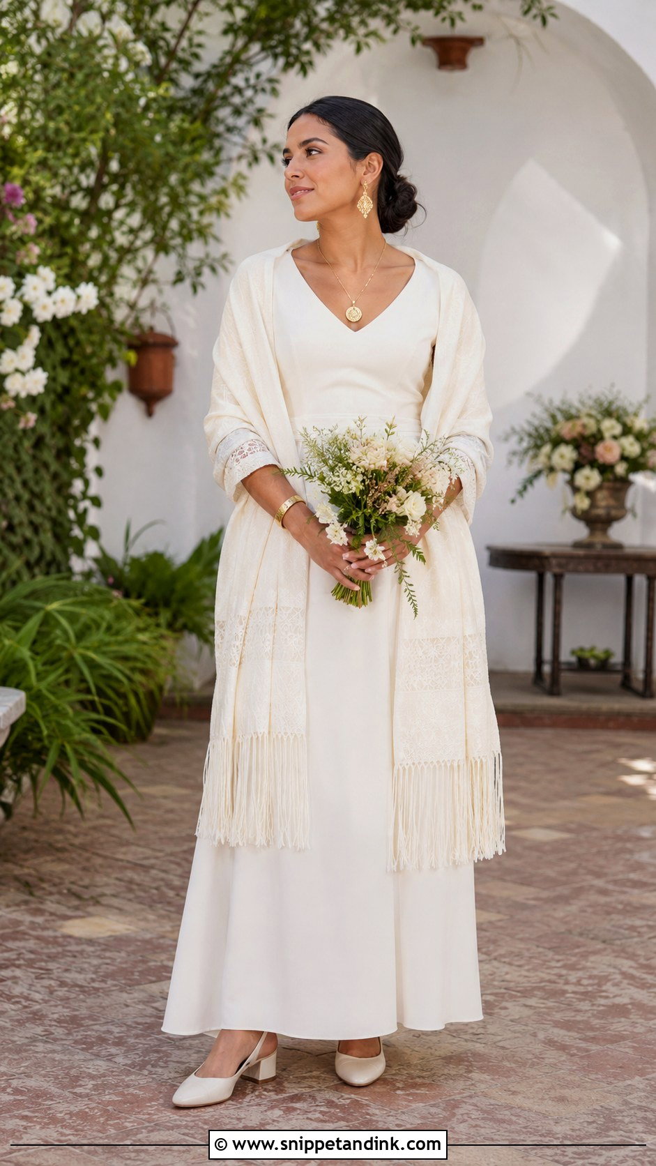 Mexican Wedding Dress With Rebozo - Snippet and Ink - 25 Traditional Mexican Wedding Dress Ideas