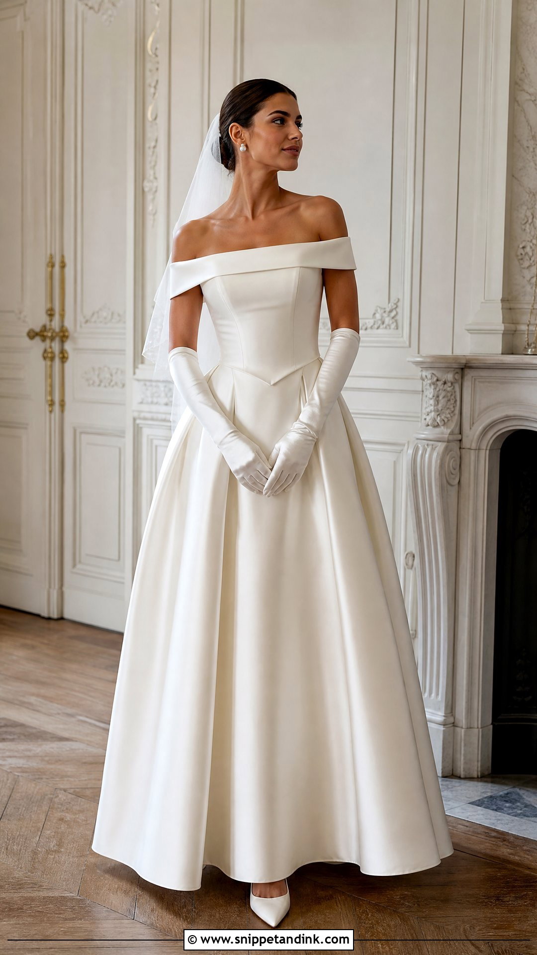 Mid Size Basque Waist Wedding Dress - Snippet and Ink - 25 Mid Size Wedding Dress Ideas