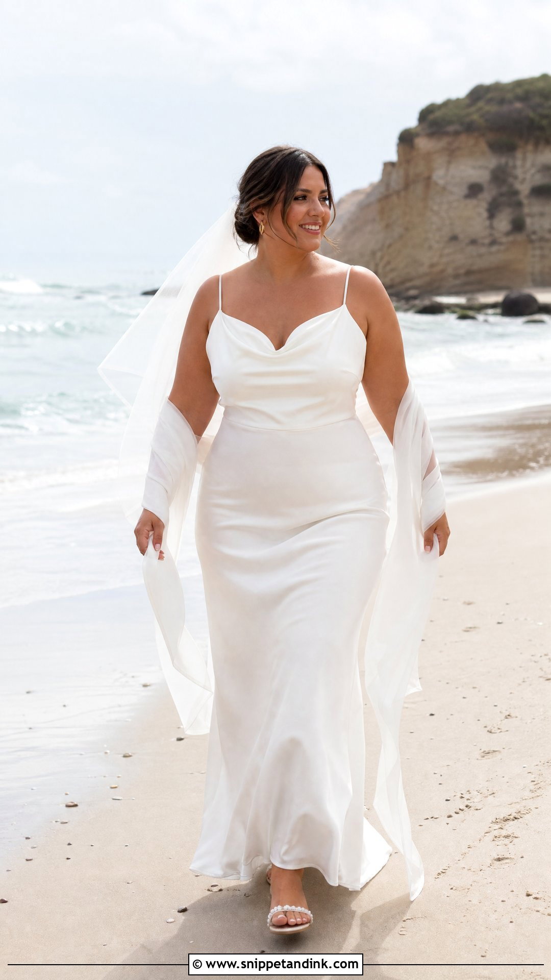 Mid Size Beach Slip Wedding Dress - Snippet and Ink - 25 Mid Size Wedding Dress Ideas