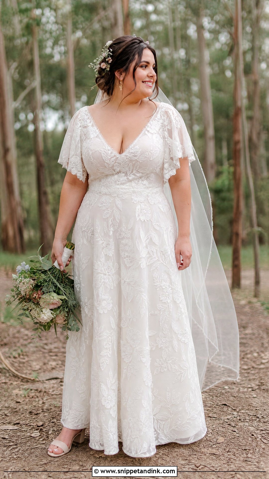 Mid Size Boho Lace Wedding Dress - Snippet and Ink - 25 Mid Size Wedding Dress Ideas