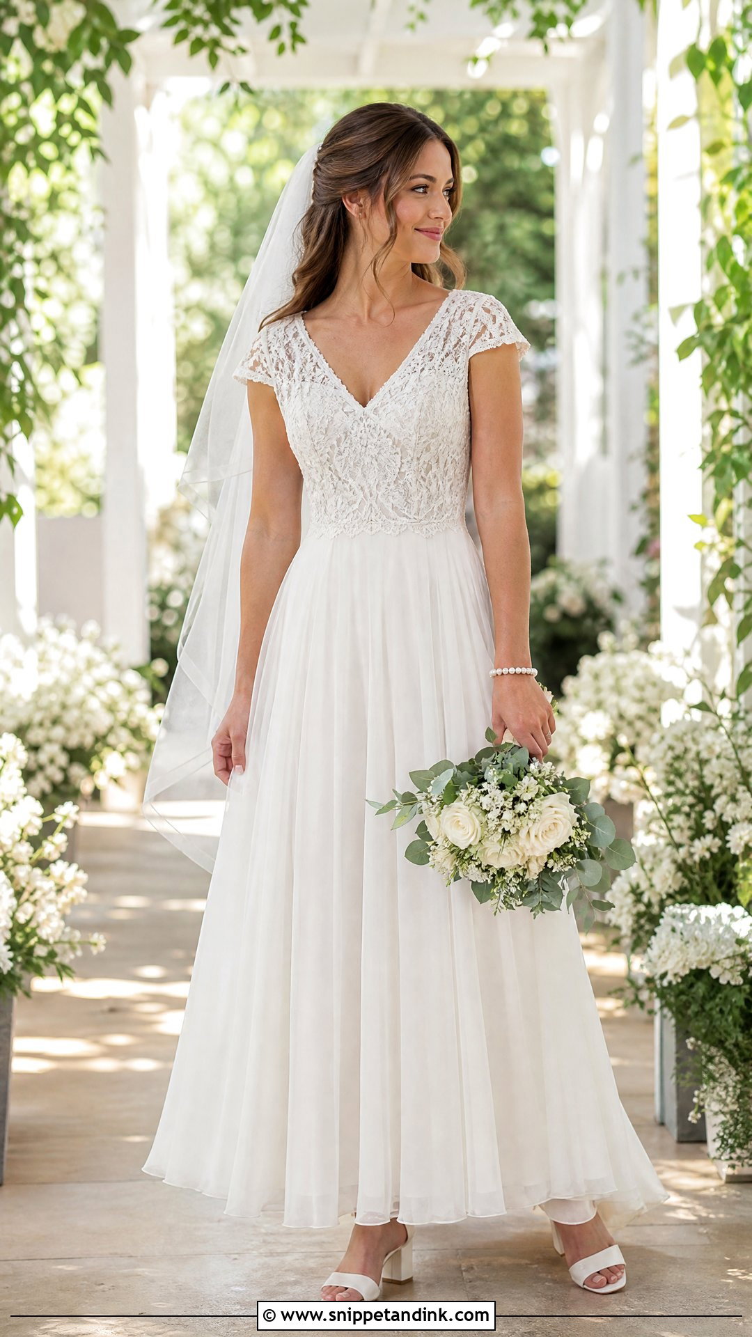 Mid Size Cap Sleeve Wedding Dress - Snippet and Ink - 25 Mid Size Wedding Dress Ideas