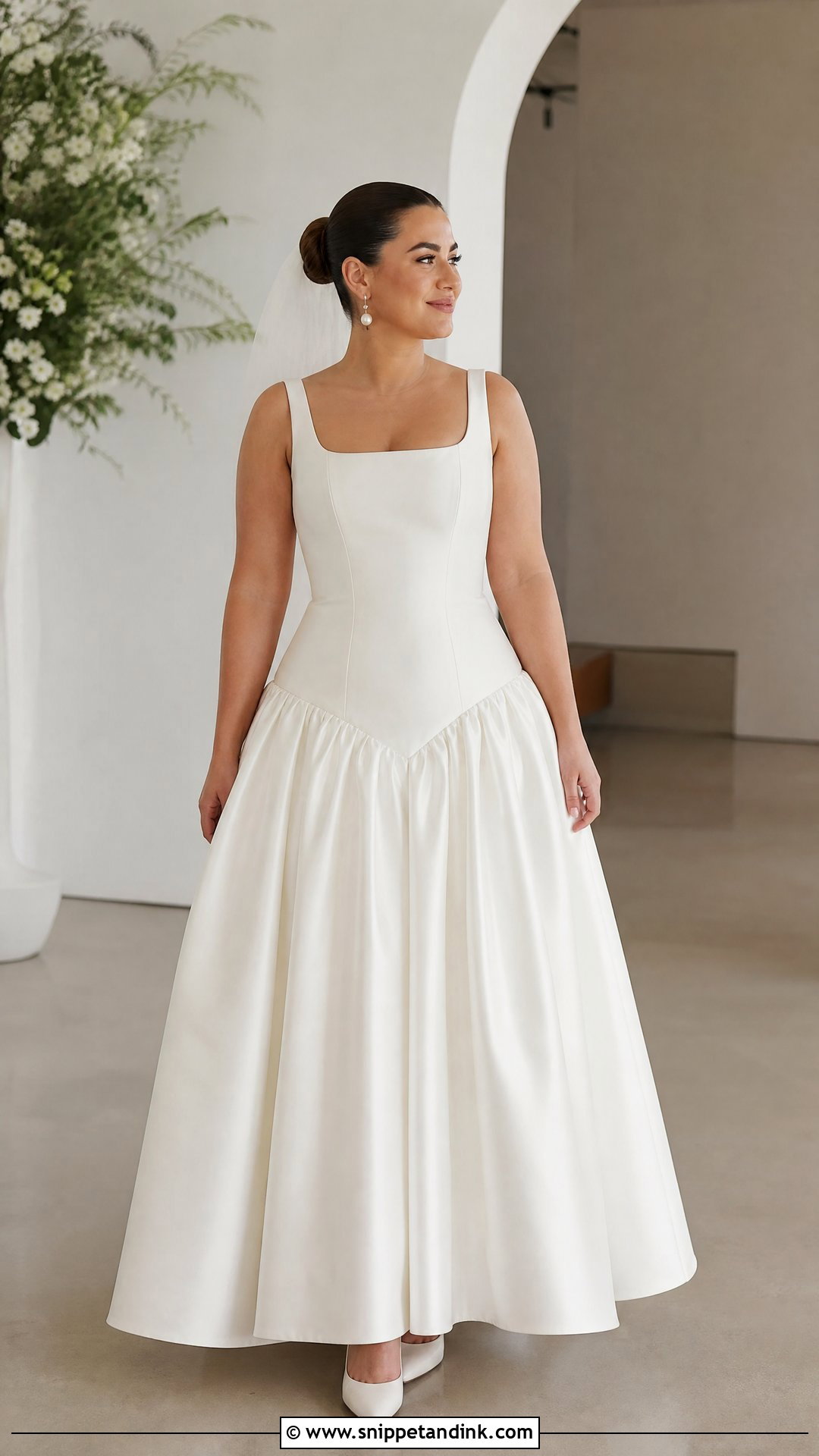 Mid Size Drop Waist Wedding Dress - Snippet and Ink - 25 Mid Size Wedding Dress Ideas