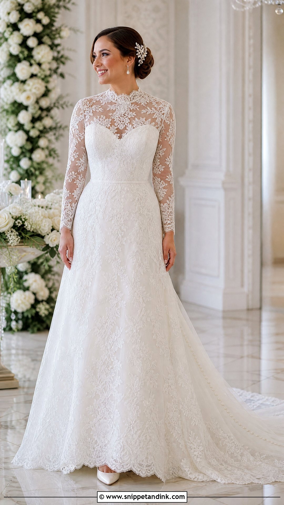 Mid Size High Neck Wedding Dress - Snippet and Ink - 25 Mid Size Wedding Dress Ideas