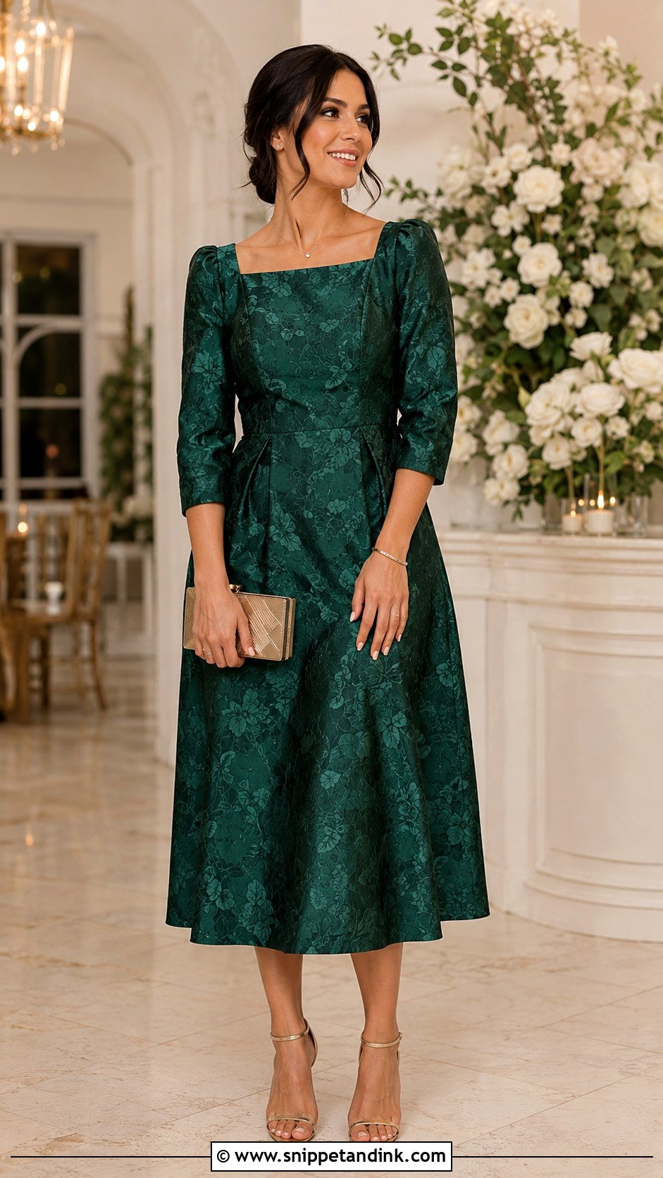 Mid Size Jacquard Wedding Dress - Snippet and Ink - 25 Mid Size Wedding Dresses