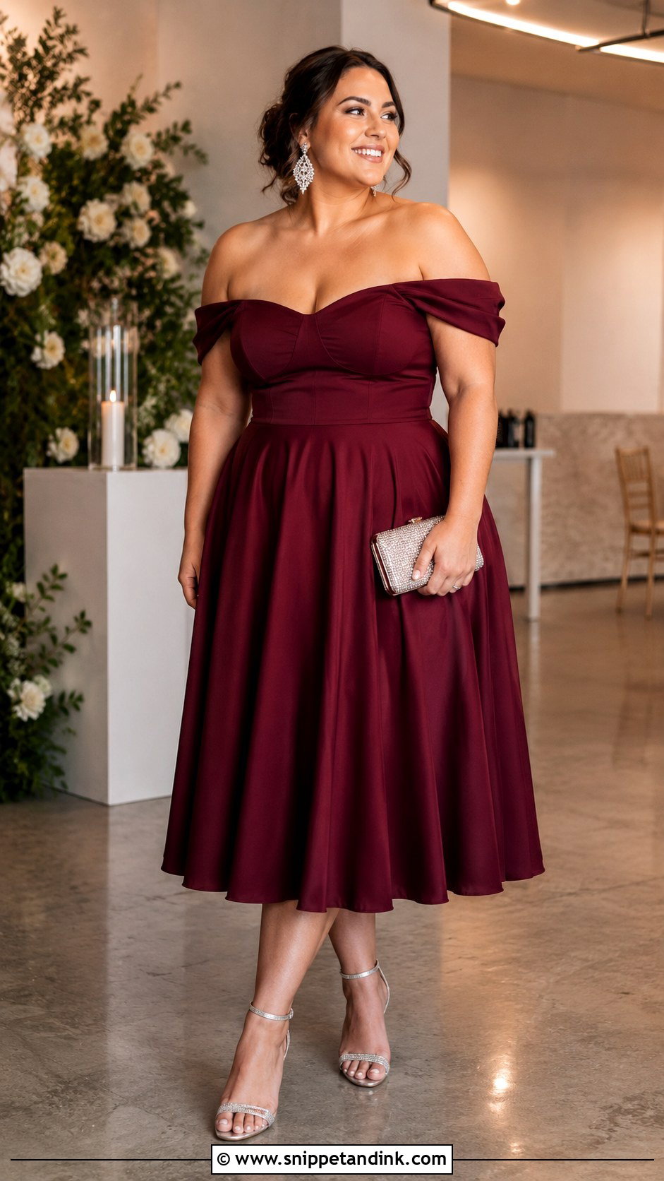 Mid Size Off Shoulder Wedding Dress - Snippet and Ink - 25 Mid Size Wedding Dresses